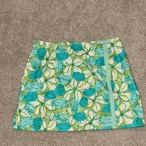 Lilly Pulitzer Green and Blue Floral Skort size 8
